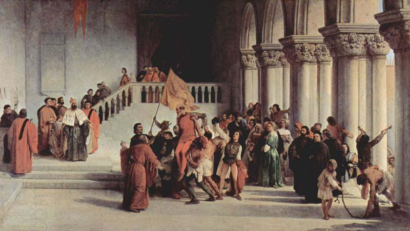 Francesco Hayez Release of Vittor Pisani from the dungeon China oil painting art